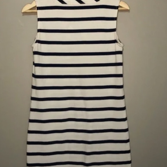 Kate Spade White and Navy Striped Mini Dress Size S - Picture 2 of 4